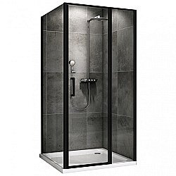 Душевой уголок ABBER Sonnenstrand AG04110BS-S75B 110x75 стекло прозрачное/профиль черный купить в интернет-магазине Sanbest