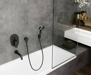 Смеситель для душа Hansgrohe Vernis Blend 71449670 черный матовый купить в интернет-магазине сантехники Sanbest