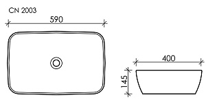 Раковина Sancos Form Element 58 CN2003 белая купить в интернет-магазине Sanbest