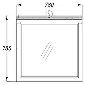 Зеркало Опадирис Мираж 78 светлый орех в ванную от интернет-магазине сантехники Sanbest