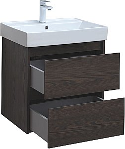 Тумба с раковиной Aquanet Nova Lite 287894 60 дуб черный для ванной в интернет-магазине Sanbest