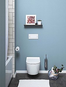 Унитаз подвесной Aquanet Rimless Cetus W Short LX-1900 с крышкой микролифт, безободковый купить в интернет-магазине Sanbest