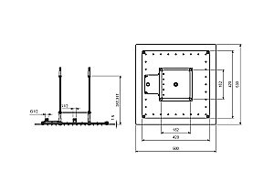 Верхний душ Aquatek AQ2082CR 500х500 хром купить в интернет-магазине сантехники Sanbest