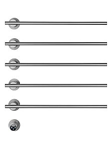 Полотенцесушитель электрический встраиваемый WONZON & WOGHAND DORTMUND, Брашированный никель (WW-A365-BR) купить в интернет-магазине сантехники Sanbest