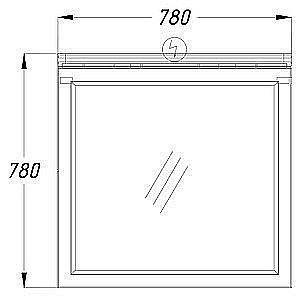 Зеркало Опадирис Мираж 78 светлый орех в ванную от интернет-магазине сантехники Sanbest