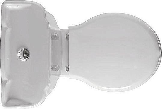 Унитаз напольный GLOBO Paestum PA004.BI белый/кнопка золото, с бачком купить в интернет-магазине Sanbest