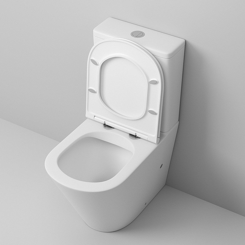 Унитаз напольный Grossman GR-4450MS безободковый, с бачком, с крышкой микролифт, белый матовый купить в интернет-магазине Sanbest