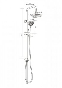 Душевая система Orange O-Shower OW01 хром купить в интернет-магазине сантехники Sanbest