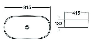 Раковина накладная SantiLine 81,5 SL-1079 белая купить в интернет-магазине Sanbest