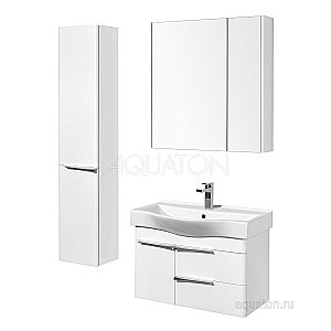Тумба с раковиной Акватон Беверли 80 белая глянцевая для ванной в интернет-магазине Sanbest