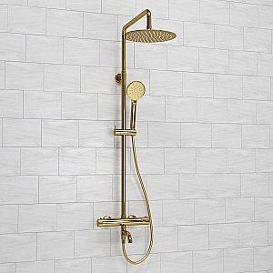 Душевая система WasserKRAFT Sauer A188.208.348.PG Thermo золото купить в интернет-магазине сантехники Sanbest