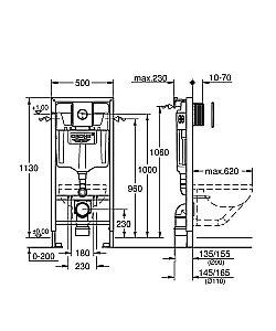 Инсталляция для унитаза Grohe Rapid SL 38813001 купить в интернет-магазине сантехники Sanbest