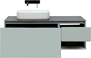 Тумба с раковиной Allen Brau INFINITY 120 1+1 папирус матовый для ванной в интернет-магазине Sanbest