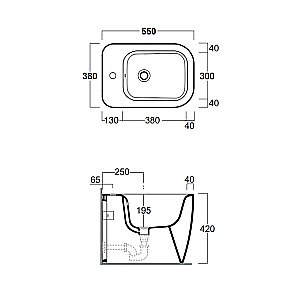 Биде напольное Simas Henges HE04bi*1 белое купить в интернет-магазине Sanbest