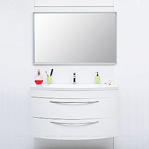 Зеркало De Aqua Алюминиум 261698 120 серебро в ванную от интернет-магазине сантехники Sanbest