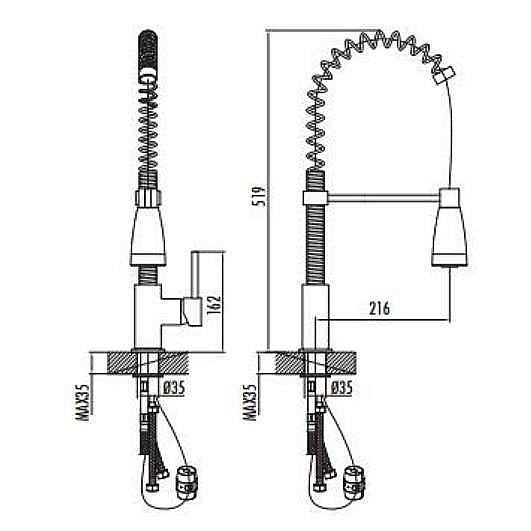 Смеситель для кухни Creavit MF9910L купить в интернет-магазине сантехники Sanbest