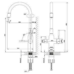 Смеситель для кухни Lemark Expert LM5083S-White белый/хром купить в интернет-магазине сантехники Sanbest