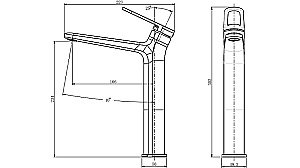 Смеситель для раковины Black&white Gravity GF-7209-С хром купить в интернет-магазине сантехники Sanbest