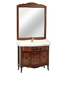 Тумба с раковиной Migliore Bella 100 Noce для ванной в интернет-магазине Sanbest