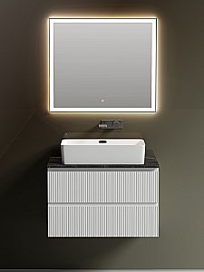 Тумба с раковиной Sancos SNOB T 80 со столешницей, белая матовый для ванной в интернет-магазине Sanbest