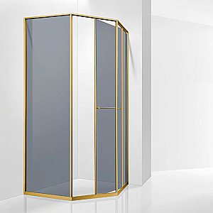 Душевой уголок RGW Stilvoll SV-82-Gb 90х90 стекло тонированное/профиль золото купить в интернет-магазине Sanbest