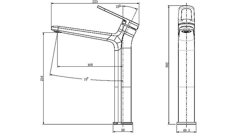 Смеситель для раковины Black&white Gravity GF-7209-С хром купить в интернет-магазине сантехники Sanbest