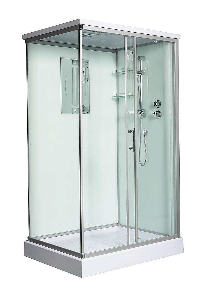 Душевая кабина WeltWasser WW500 LAINE XL 1212 профиль матовый хром/стекло прозрачное купить в интернет-магазине Sanbest