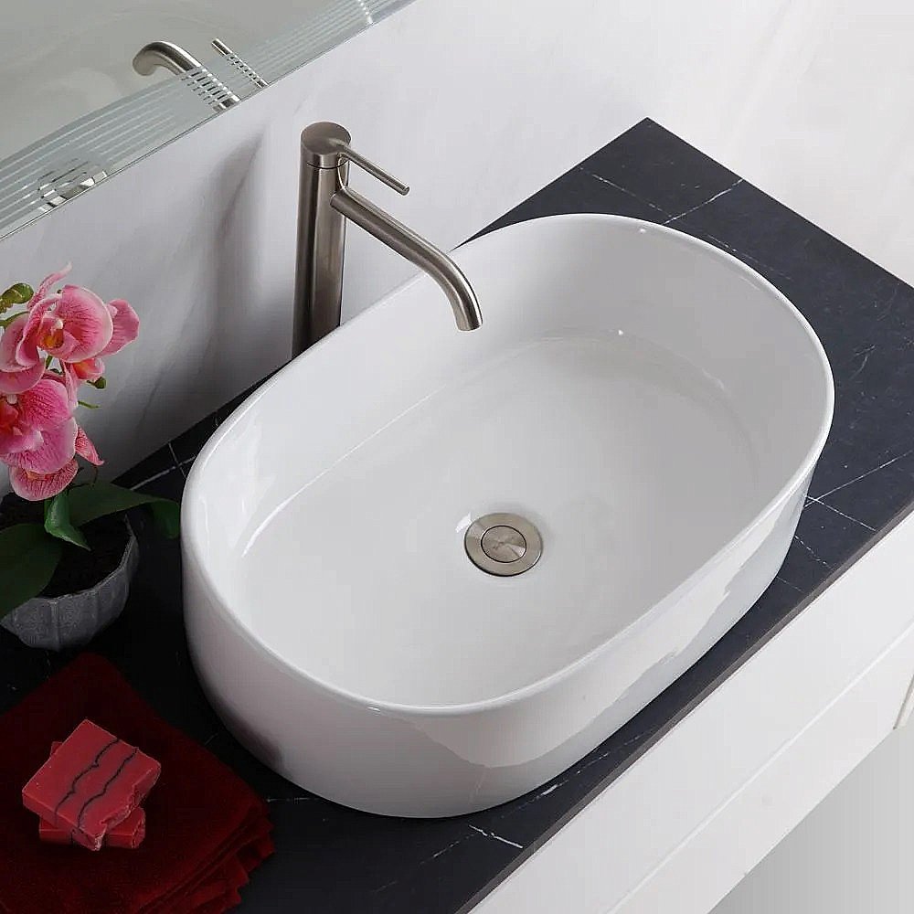 Раковина накладная BelBagno 55 BB1048 белая купить в интернет-магазине Sanbest