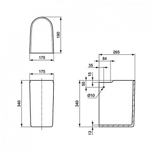 Раковина с полупьедесталом Ideal Standard Connect Cube E803301 купить в интернет-магазине Sanbest