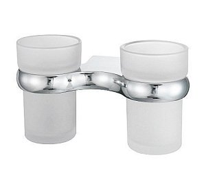 Подстаканник двойной со стаканами WasserKRAFT Berkel K-6828D купить в интернет-магазине сантехники Sanbest