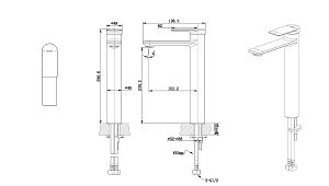 Смеситель для раковины Bravat EDDIE F1369402BW-A9-ENG черный купить в интернет-магазине сантехники Sanbest