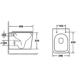 Унитаз подвесной OWL 1975 VATTER OWLT190403S белый купить в интернет-магазине Sanbest