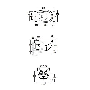 Биде подвесное Simas Vignoni VI19 коричневое матовое купить в интернет-магазине Sanbest
