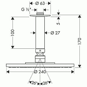 Верхний душ Hansgrohe Raindance AIR 27477000 купить в интернет-магазине сантехники Sanbest