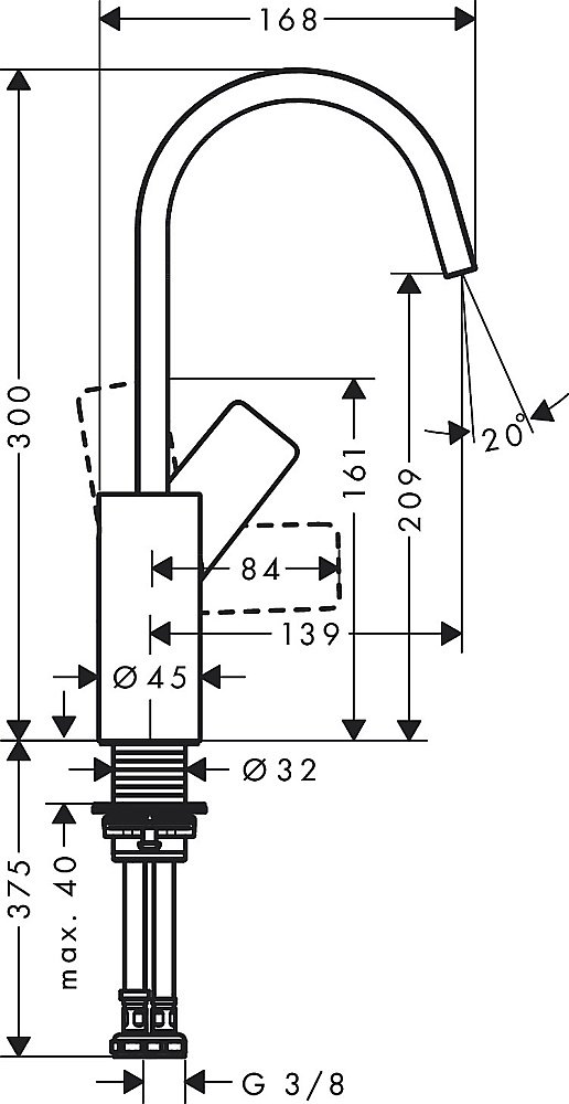 Смеситель для раковины Hansgrohe Vivenis 75032700 белый матовый купить в интернет-магазине сантехники Sanbest