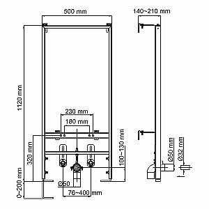 Инсталляция для биде WasserKraft Aller 10BDT.020 купить в интернет-магазине сантехники Sanbest