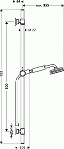 Душевая гарнитура Axor Montreux 27982000 купить в интернет-магазине сантехники Sanbest