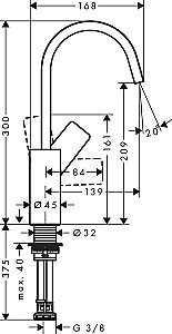 Смеситель для раковины Hansgrohe Vivenis 75032700 белый матовый купить в интернет-магазине сантехники Sanbest