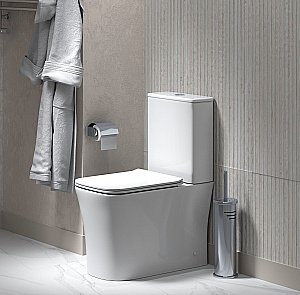 Унитаз-компакт Grossman Galaxy GR-4467S безободковый, с крышкой микролифт, с бачком, белый купить в интернет-магазине Sanbest