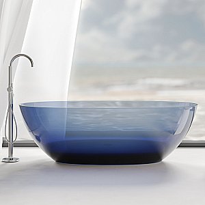 Ванна прозрачная ABBER Kristall AT9701Saphir синяя купить в интернет-магазине Sanbest