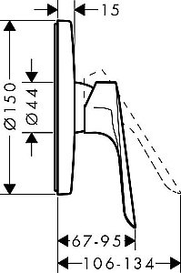 Смеситель для душа Hansgrohe Logis E 71603000 купить в интернет-магазине сантехники Sanbest