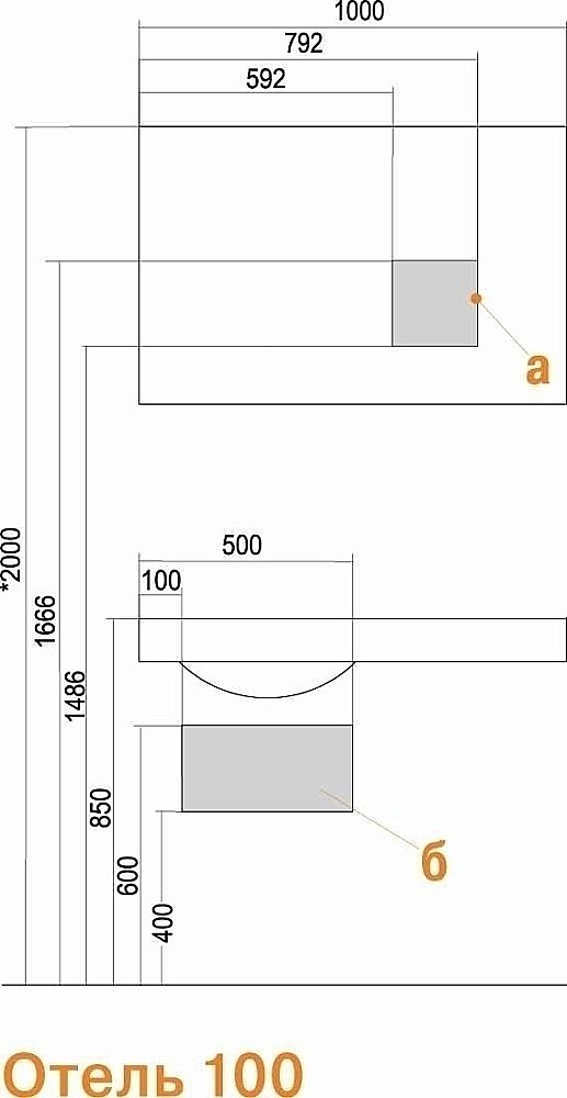 Зеркало Акватон Отель 100 в ванную от интернет-магазине сантехники Sanbest