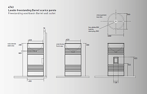 Раковина напольная Kerasan Artwork 474301bi 45 купить в интернет-магазине Sanbest