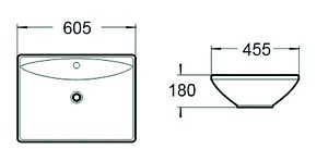 Раковина накладная SantiLine SL-1015 купить в интернет-магазине Sanbest