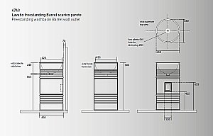 Раковина напольная Kerasan Artwork 45 474301bi*0 белая купить в интернет-магазине Sanbest
