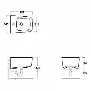 Биде подвесное SIMAS Degrad DE29 купить в интернет-магазине Sanbest
