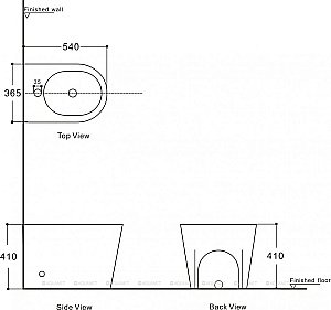 Биде напольное Aquanet Atago 2.0 B1 LX-1057A купить в интернет-магазине Sanbest