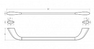 Полотенцедержатель Cezares LINER-TH-60-01 хром купить в интернет-магазине сантехники Sanbest