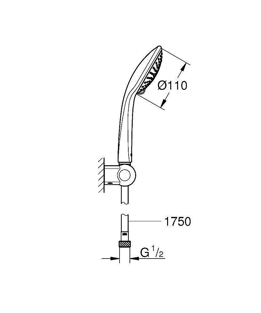 Душевая гарнитура Grohe Euphoria Champagne 27355 000 купить в интернет-магазине сантехники Sanbest