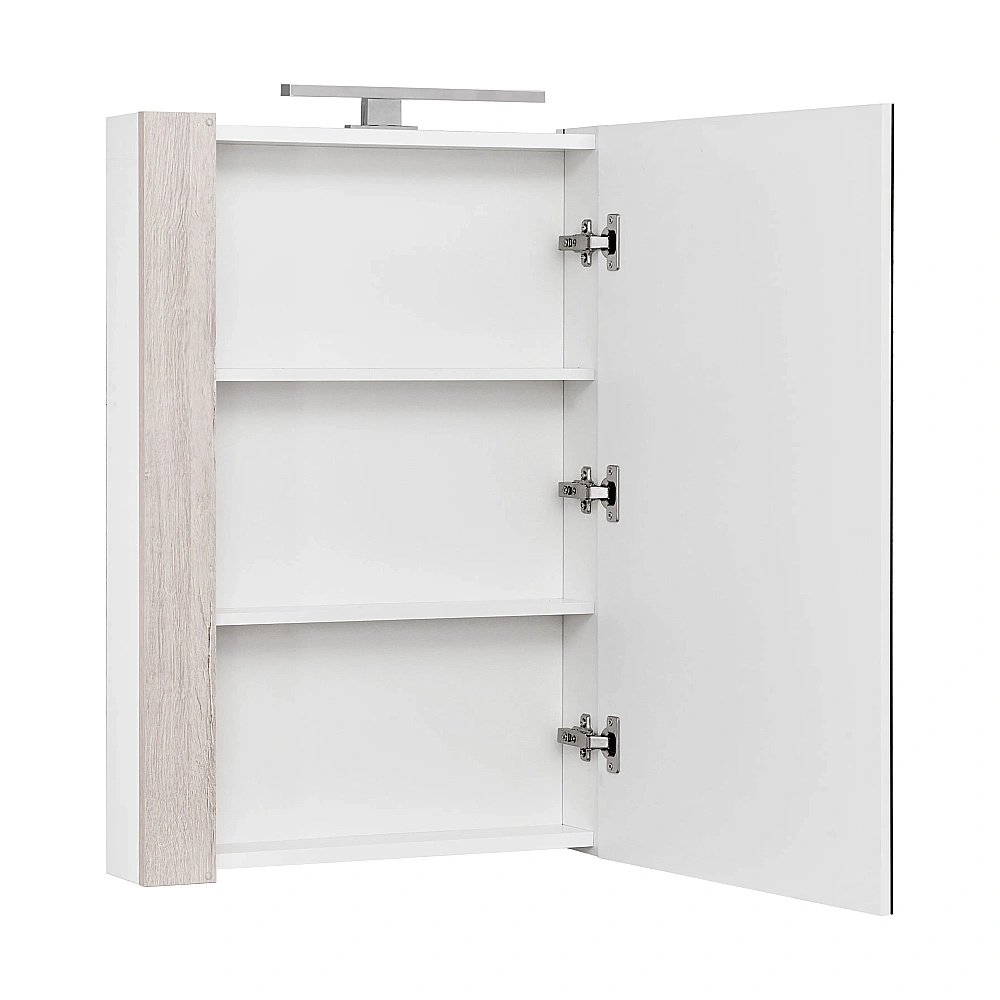 Зеркальный шкаф Акватон Кантри 55 белый/дуб верона купить в интернет-магазине сантехники Sanbest